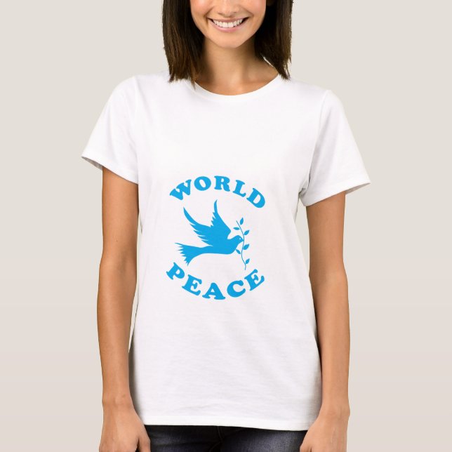 T-shirts Paz Mundial com Dove (Frente)