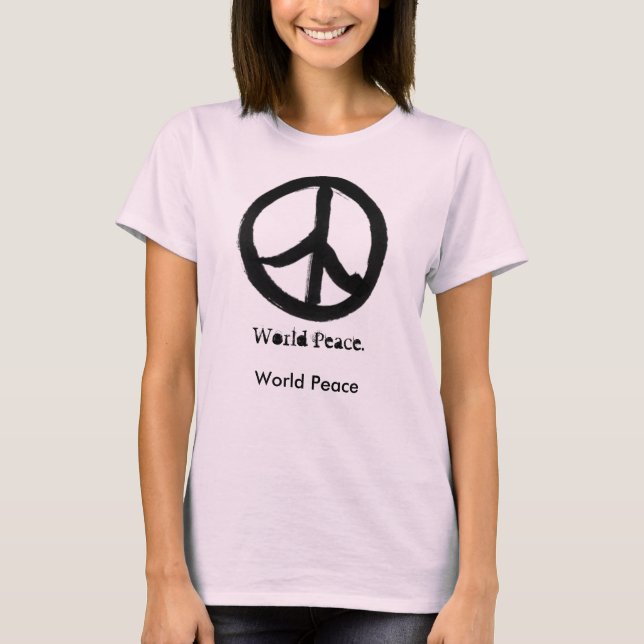 T-shirts Paz Mundial - Orgânico (Frente)