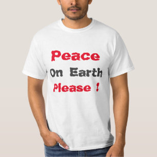 T-shirts "Paz na Terra, por favor"
