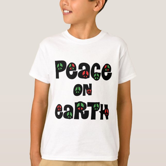 T-shirts Paz No Natal Da Terra (Frente)