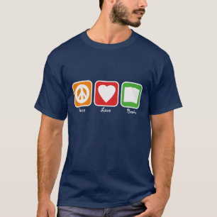 T-shirts Paz retro, amor, livros