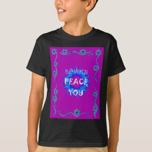T-shirts Paz Seja Com Seu Padrão De Arte De Texto Inspiraci