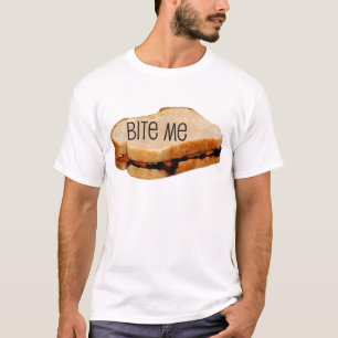 T-SHIRTS PB&J "MORDEM-ME" IMPRESSÃO DO SANDUÍCHE