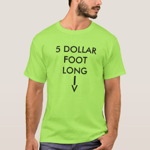 T-SHIRTS PÉ DE 5 DÓLARES LONGO,