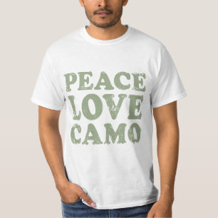 T-shirts Peace Love Camo