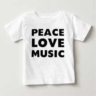 T-shirts Peace Love Music