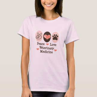 T-shirts Peace Love Veterinary Medicine Organic Tee