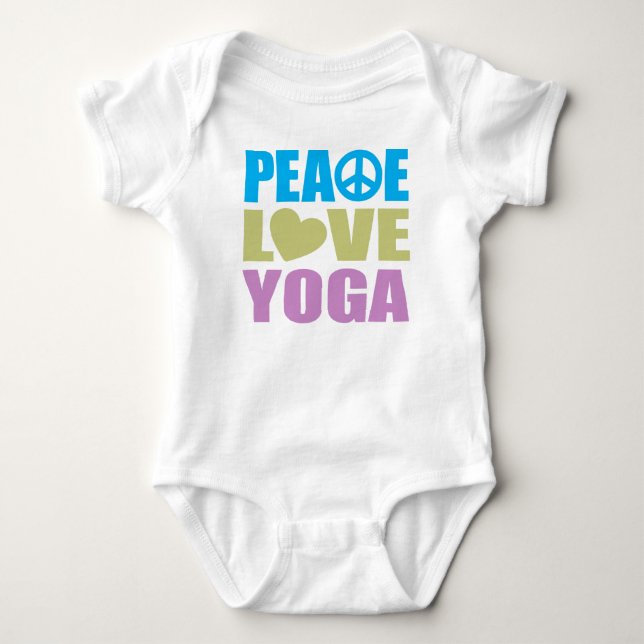 T-shirts Peace Love Yoga (Frente)