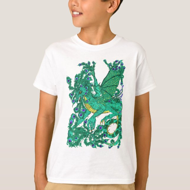 T-shirts Peacock Dragon (Frente)