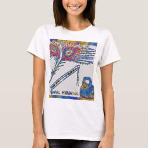 T-shirts Peacock Feather and Flute - Hare Krishna