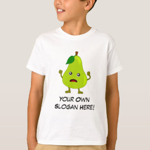 T-shirts Pear Incorreto com Slogan Personalizável