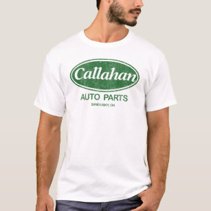 T-shirts Peças de automóvel de Callahan (olhar do vintage)