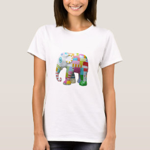 T-shirts Pedaço retro elefante branco