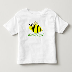 T-shirts Pedaços de Doce de Abelha Feliz Sorridente Amarela