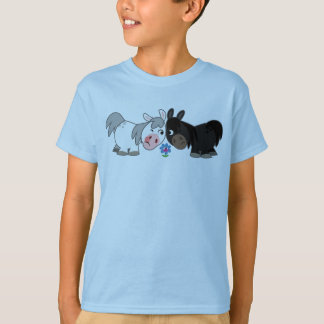 T-shirts Pedra de Cartoon Bonita Alavanca Crianças Camisa-T