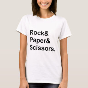 T-shirts Pedra Papel Tesoura Jogo de Azar