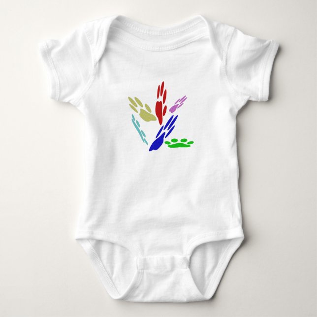 T-shirts Pegadas de Cachorro com Bolinhas (Frente)