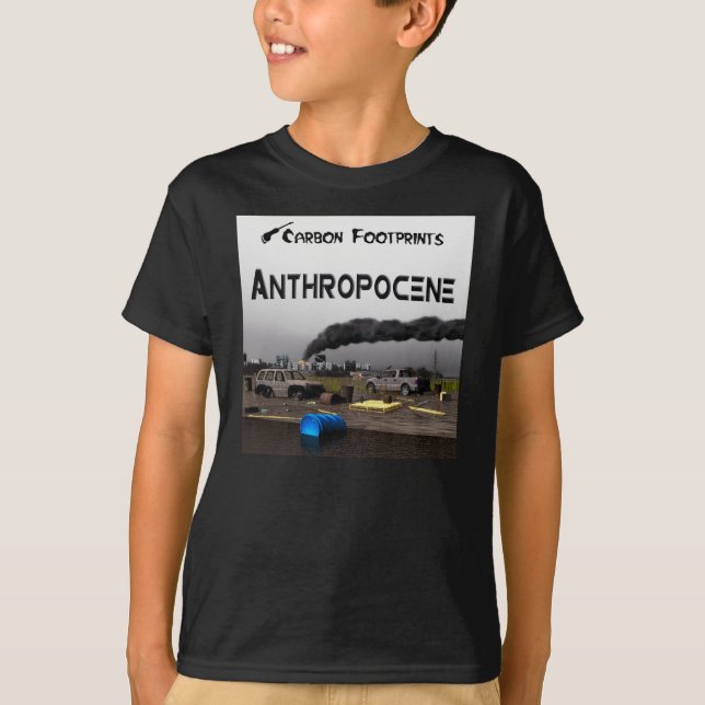 T-shirts Pegadas de carbono - Antropoceno (Frente)