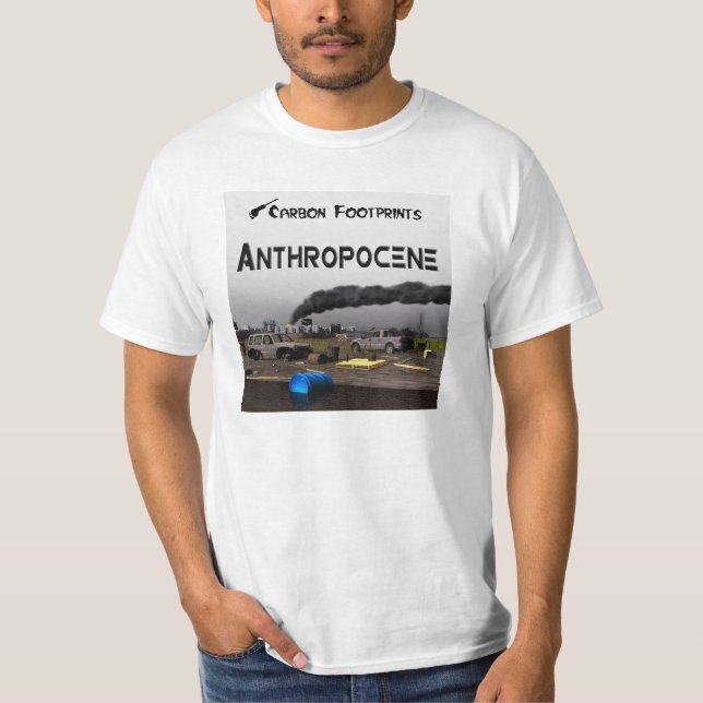 T-shirts Pegadas de carbono - Antropoceno (Frente)