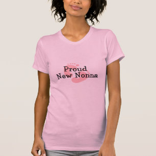 T-shirts Pegadas do Pé da Nova Nonna Orgulhosa Bebê Menina
