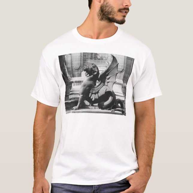 T-shirts Peixe-rato da fonte do St. Michel, Paris (Frente)