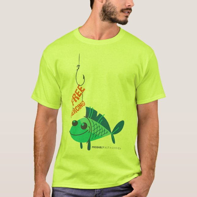 T-shirts Peixe Sorridente - Piercing Livre (Frente)