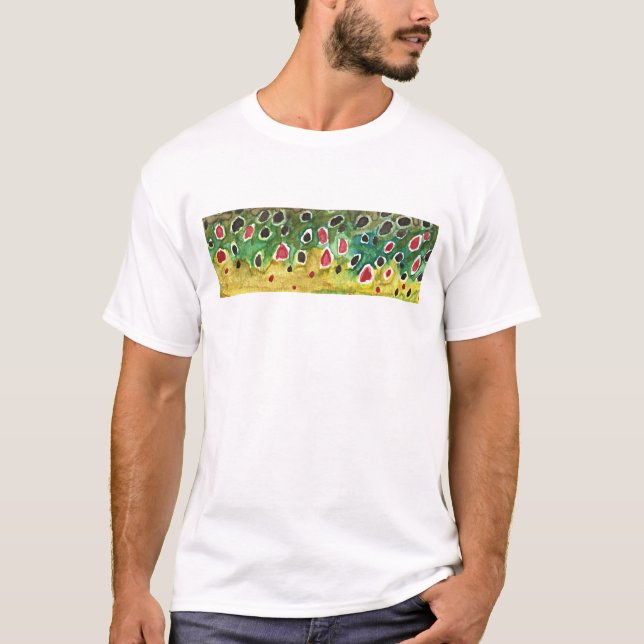T-shirts Peixe-Truta Marrom (Frente)