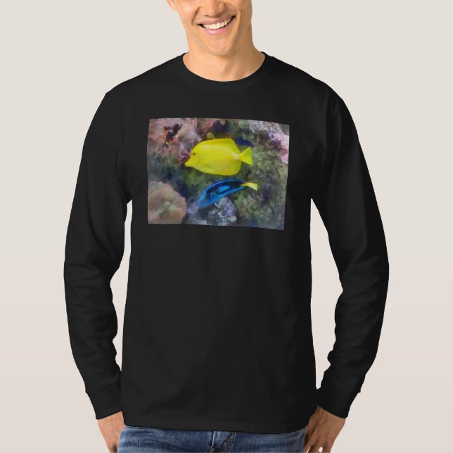 T-shirts Peixes amarelos e azuis de Tang (Frente)