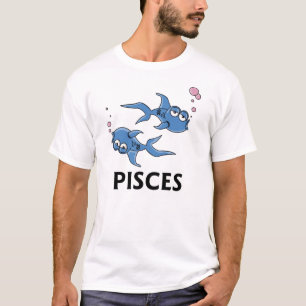 T-shirts Peixes azuis dos peixes dos desenhos animados