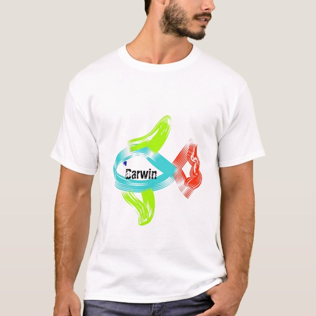 T-shirts Peixes de Darwin (Frente)