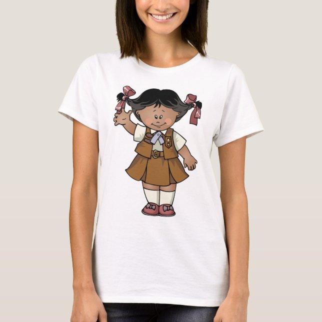 T-shirts Pele da obscuridade da brownie (Frente)