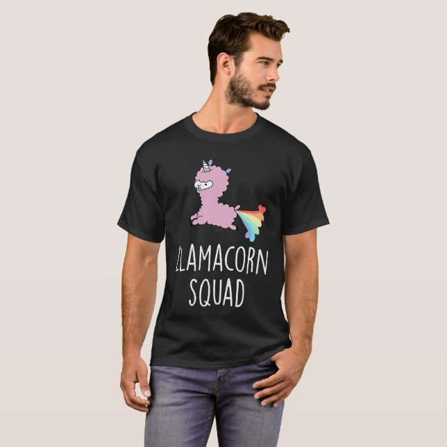 T-shirts Pelotão de Llamacorn (Frente Completa)