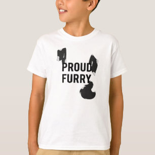T-shirts Peludo orgulhoso com orelhas e cauda de cão