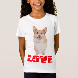 T-shirts Pembroke Welsh Corgi Puppy Cão Vermelho Amor