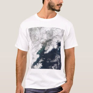 T-shirts Pena da cinza do Redoubt da montagem, Alaska