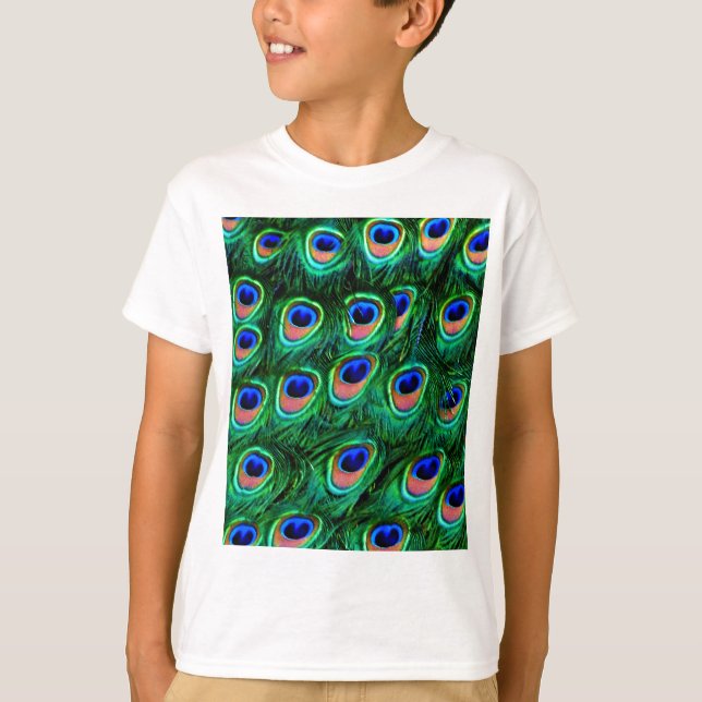 T-shirts Penas de peacock_ (Frente)
