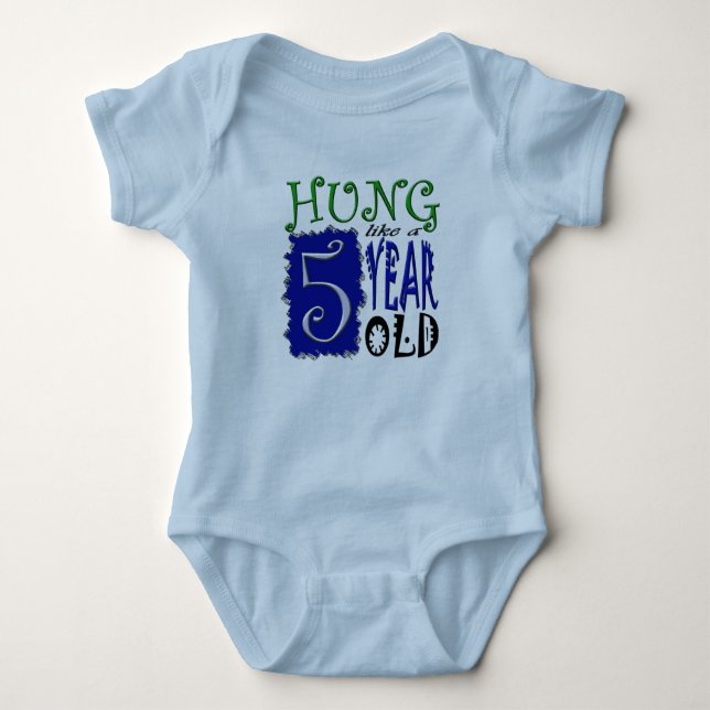 T-shirts Pendurado como uma criança de 5 anos (Frente)