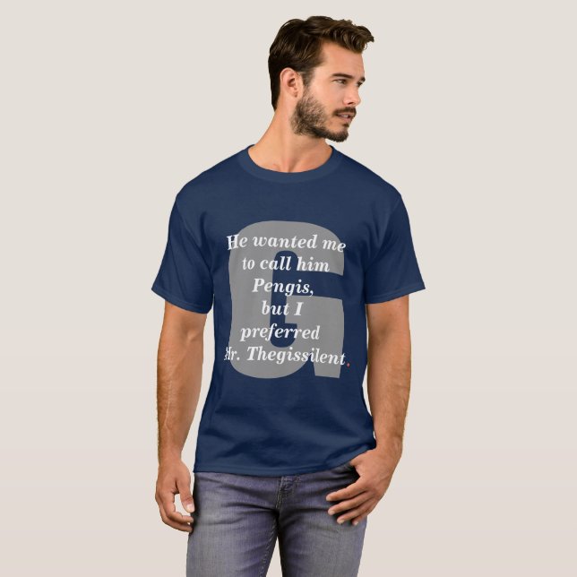 T-shirts Pengis.  Edição branca e azul vermelha (Frente Completa)