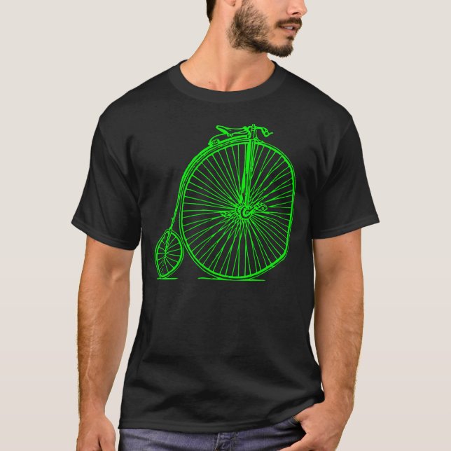 T-shirts Penny Farthing - Verde (Frente)