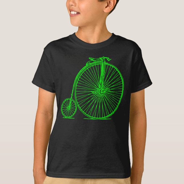 T-shirts Penny Farthing - Verde (Frente)