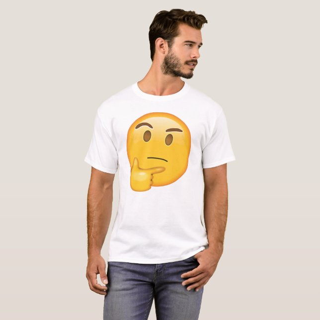 T-shirts Pensando no Rosto - Emoji (Frente Completa)