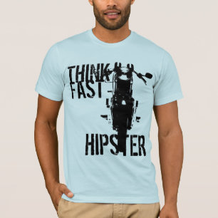 T-shirts Pense o hipster rápido