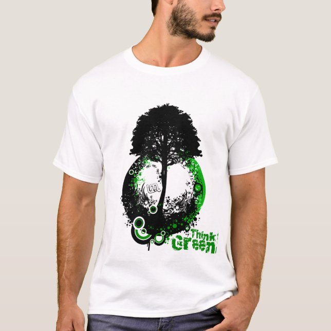 T-shirts Pense verde (Frente)