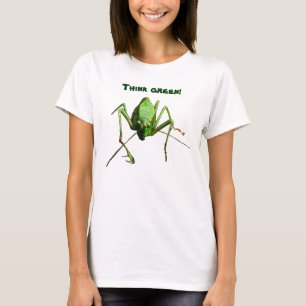 T-shirts Pense verde Katydid