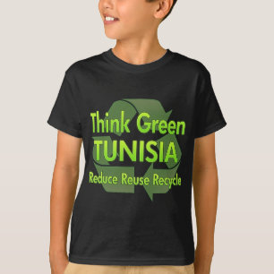 T-shirts Pense verde Tunísia