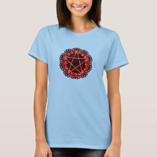 T-SHIRTS PENTAGRAMA DE LADO VERMELHO