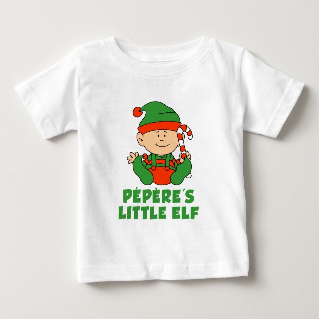 T-shirts Pepere's Little Elf (Frente)