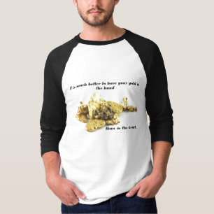 T-shirts Pepitas Dourados no branco