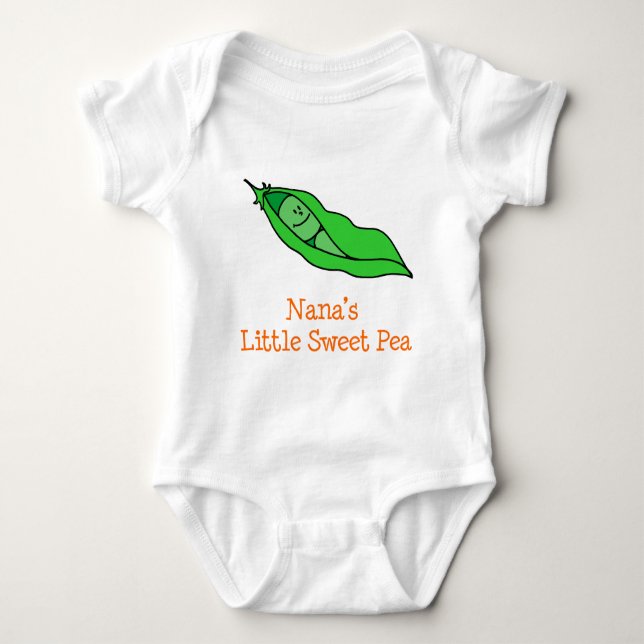 T-shirts Pequena ervilha doce da Nana (Frente)