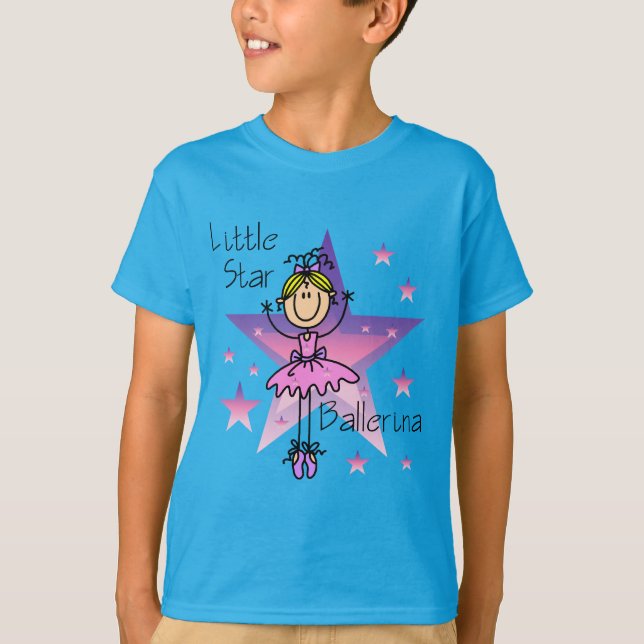 T-shirts Pequena Estrela Ballerina - Cabelo Loiro (Frente)